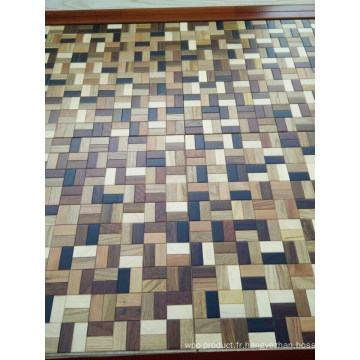 Plancher en bois de parquet en bois de luxe mélangé de style mosaïque